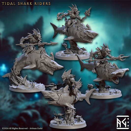 Tide Shark Riders (4) | Mirmidons of the Death-Tide