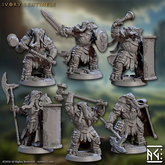 Ivory Sentinels (6) | Elephorim Ivory Sentinels