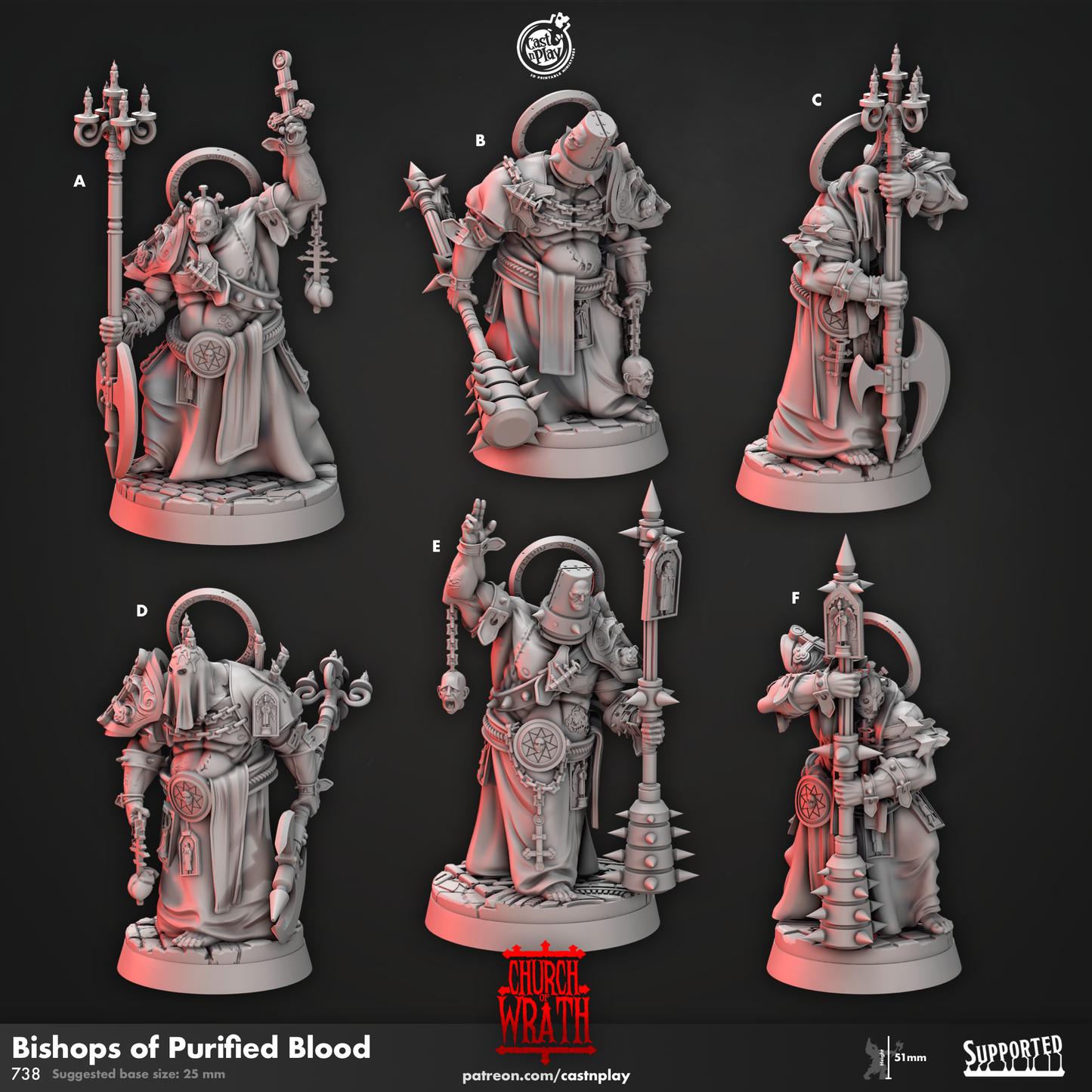 Bishops of Purified Blood (Set of 6) | Church of Wrath