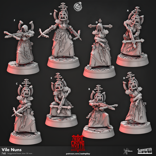 Vile Nuns (Set of 8) | Church of Wrath