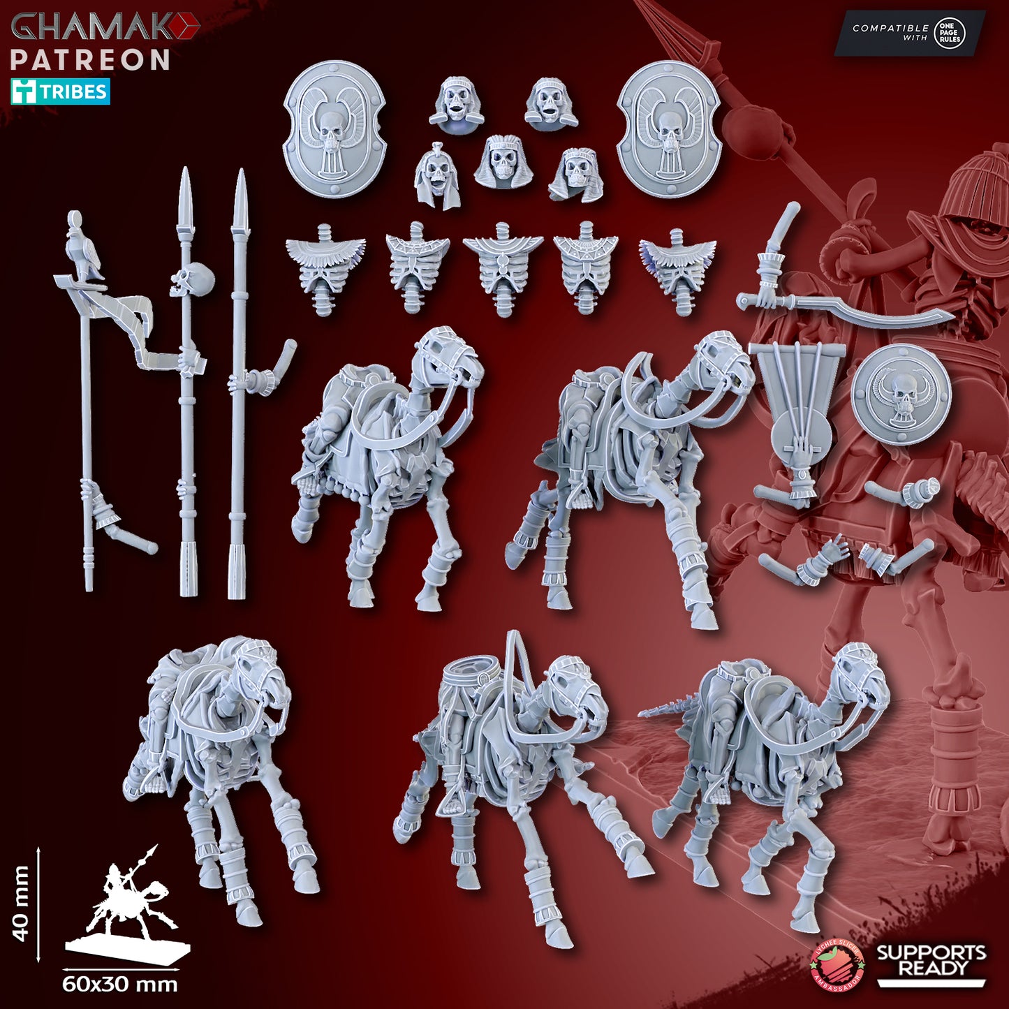 Sand Skeleton Horsemen (5) | Undead Pharaohs