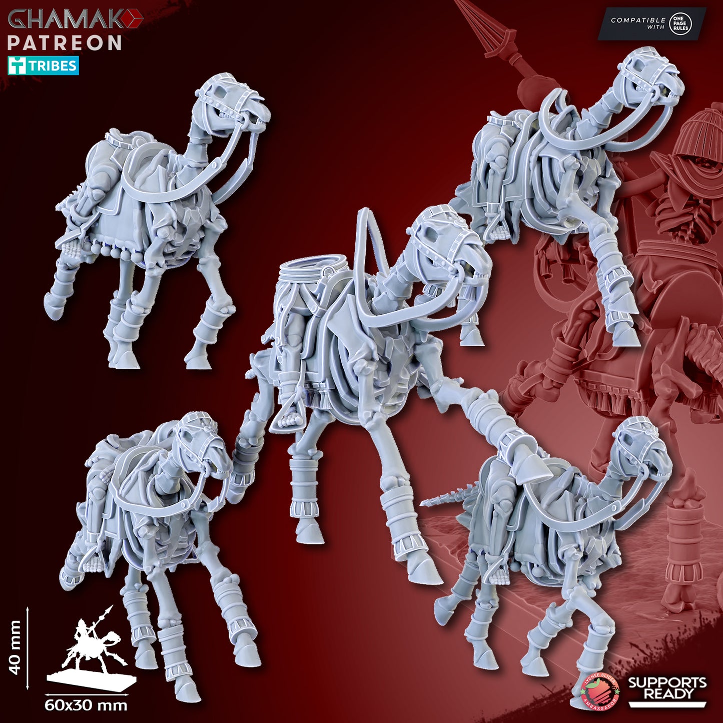 Sand Skeleton Horsemen (5) | Undead Pharaohs