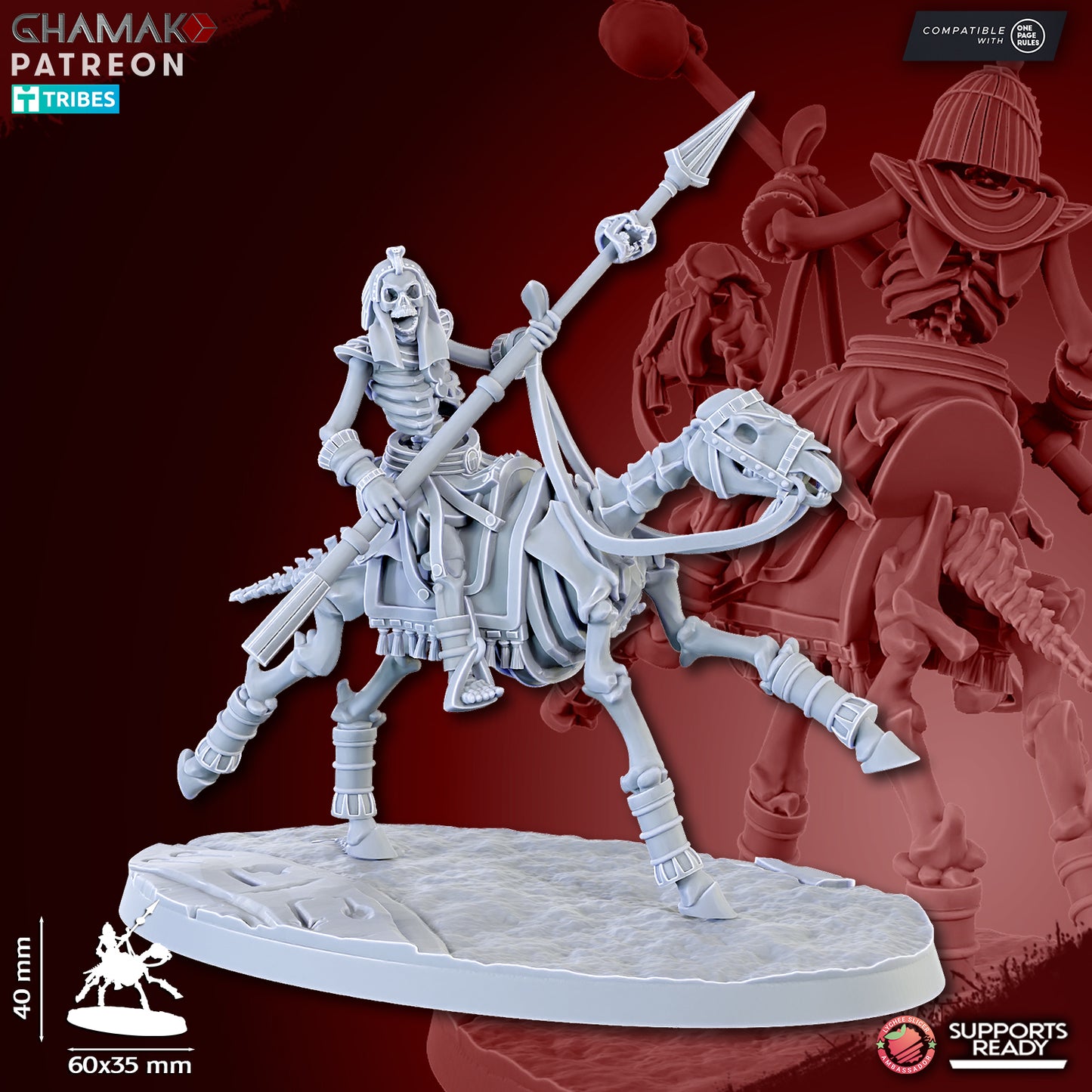 Sand Skeleton Horsemen (5) | Undead Pharaohs