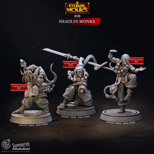 Shaolin Monks (Set of 3)  | Eternal Monks