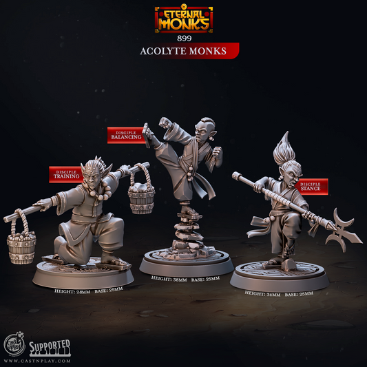 Acolyte Monks (Set of 3)  | Eternal Monks