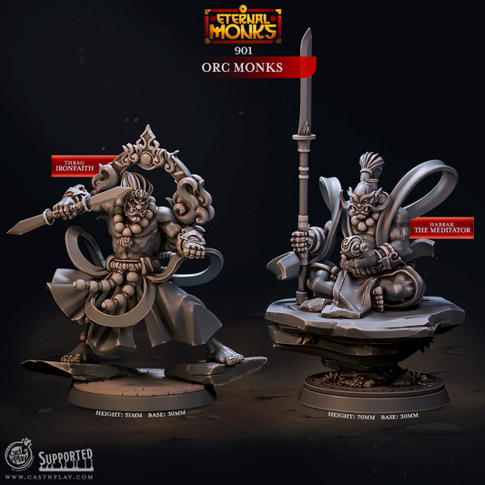 Orc Monks (Set of 2)  | Eternal Monks