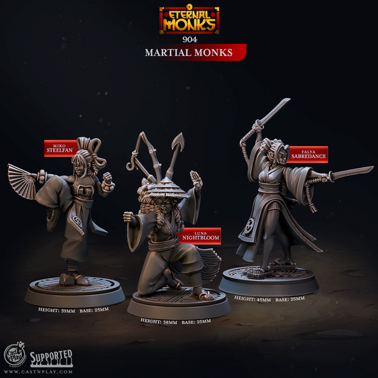 Martial Monks (Set of 3)  | Eternal Monks