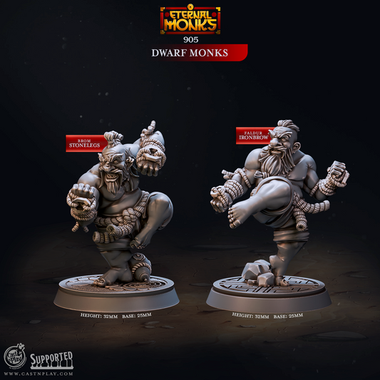 Dwarf Monks (Set of 2)  | Eternal Monks