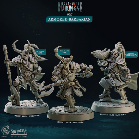 Armored Barbarian (Set of 3)  | Northwind Vikings